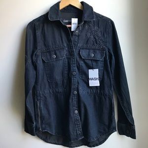 GAP 1969 Embroidered Denim Top S